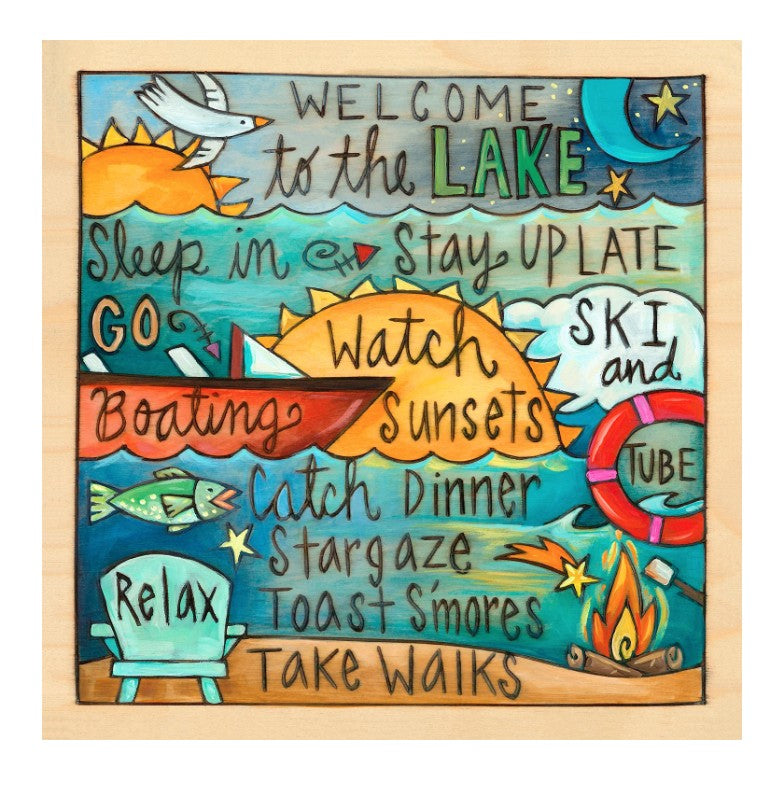 Sincerely, Sticks "Better On A Boat" 9X9 Plaque