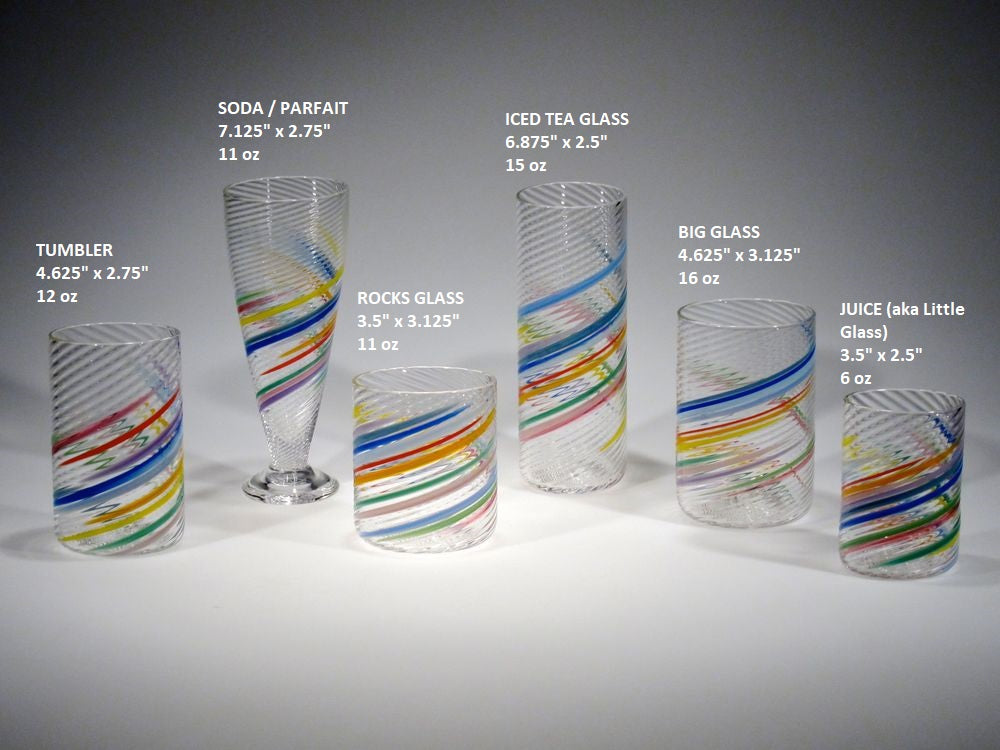 Tom Stoenner Tumbler Glass (Rainbow)
