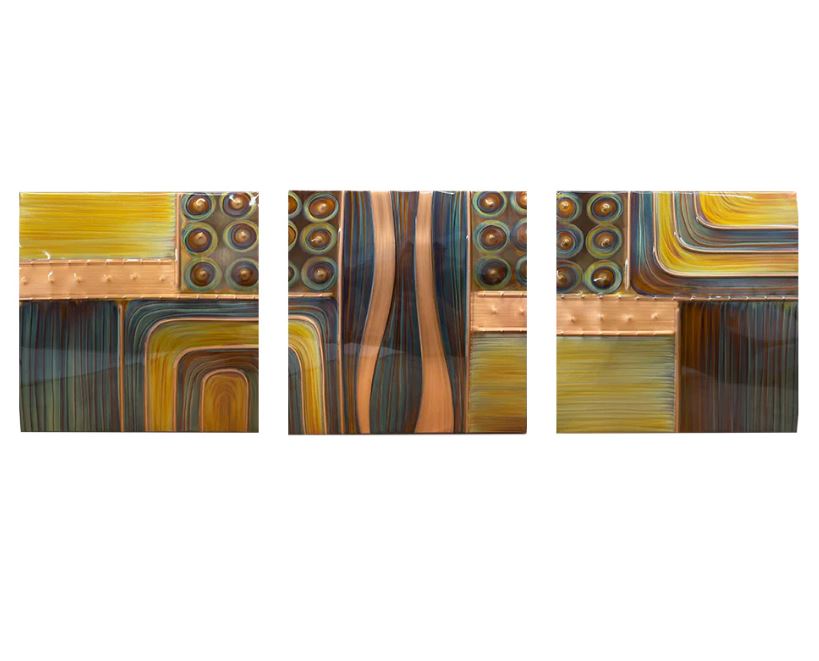 Studio G7 "Road Trip" Copper Triptych