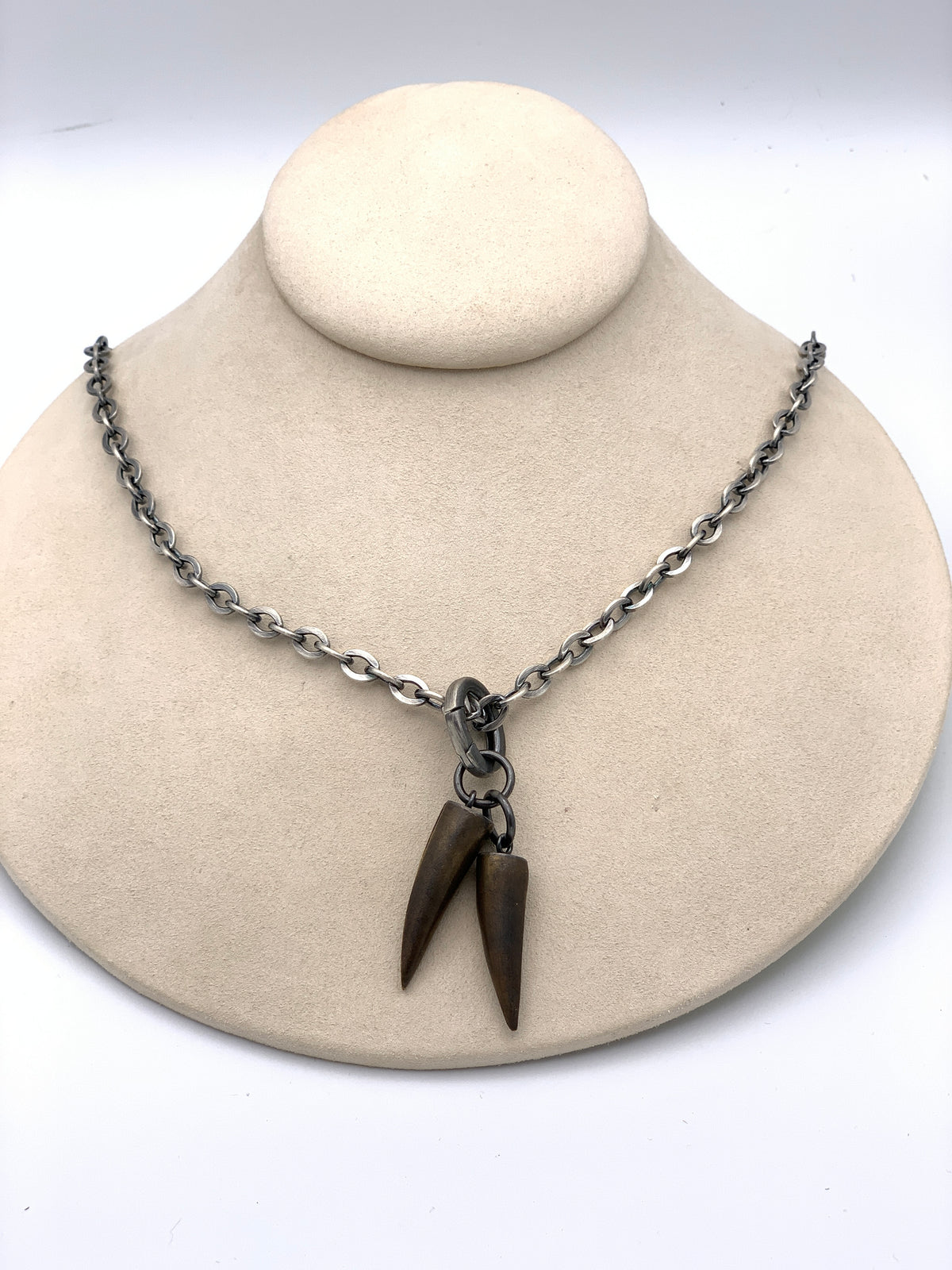 Terri Logan Bronze Pod Chain Necklace