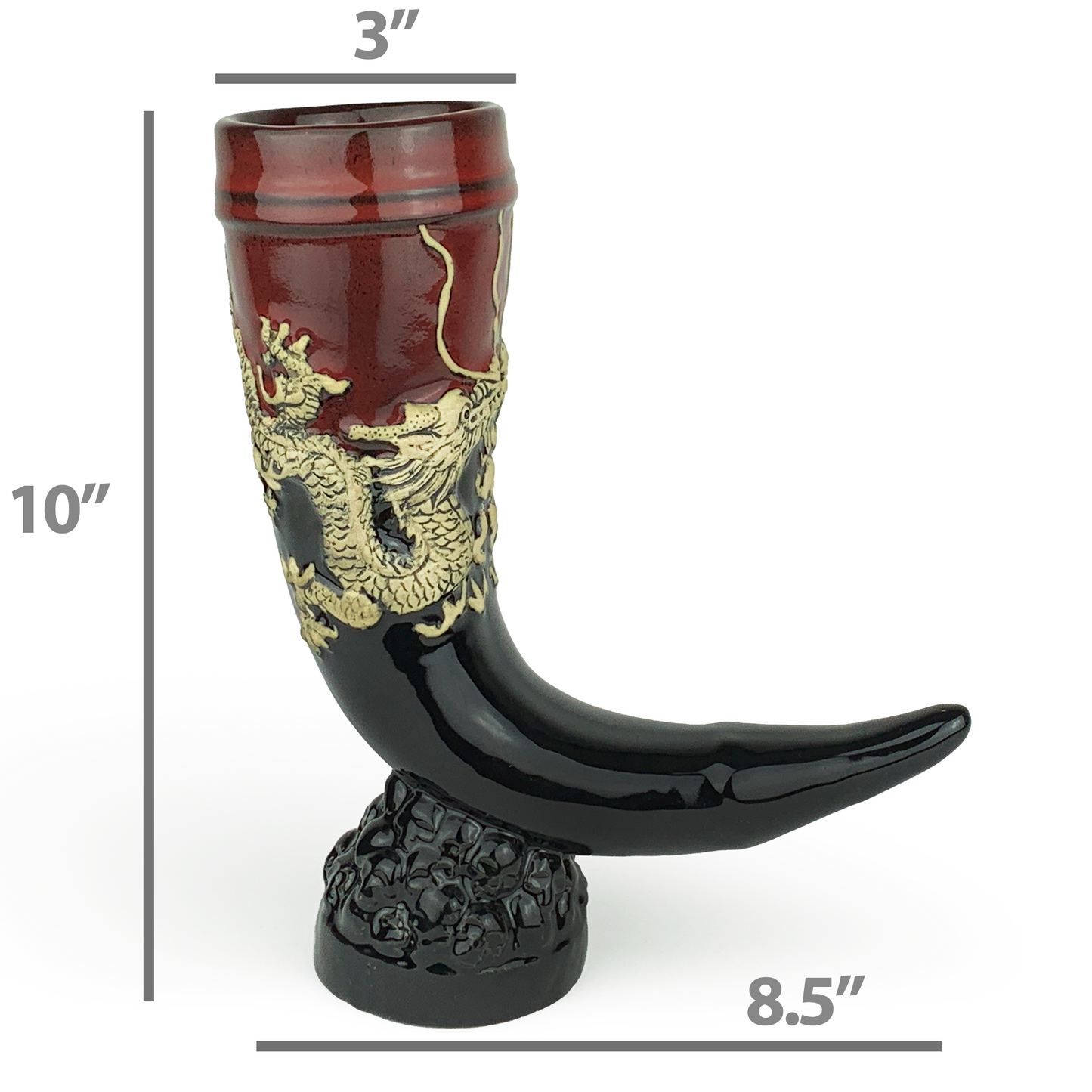 Always Azul Dragon Horn Stein Red