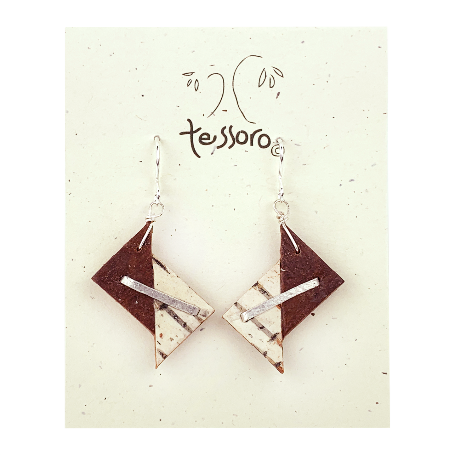 Tessoro Birch Bark Nordic French Hook Earrings