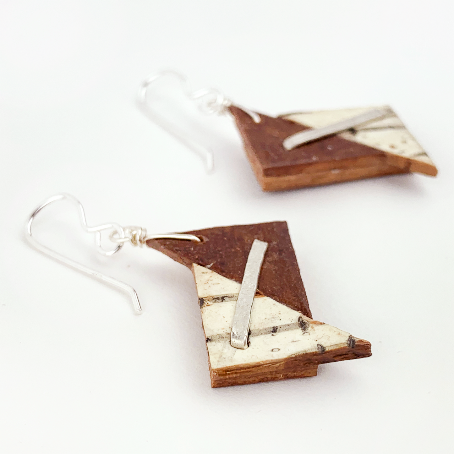 Tessoro Birch Bark Nordic French Hook Earrings