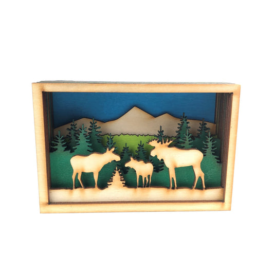 Baltic By Design Moose Shadow Box