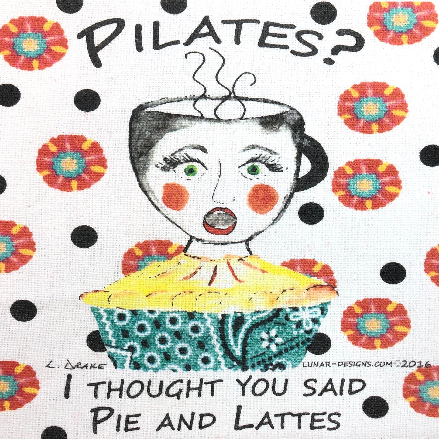 Lunar Designs Kitchen Towel #257 "Pilates"