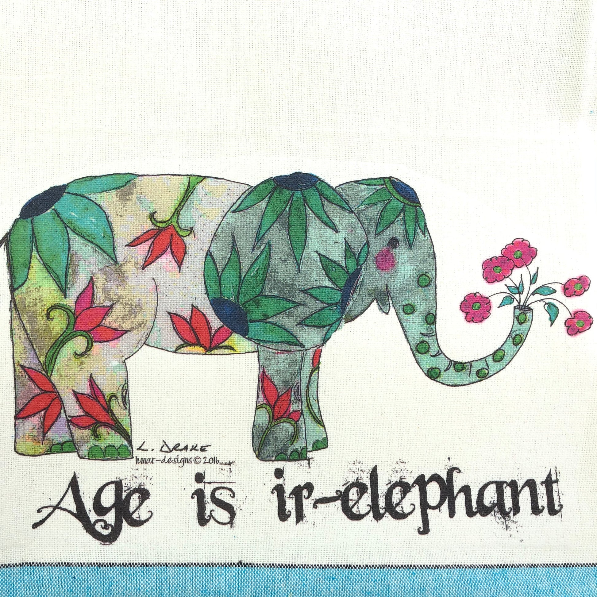 Lunar Designs Kitchen Towel #244 "Elephant"