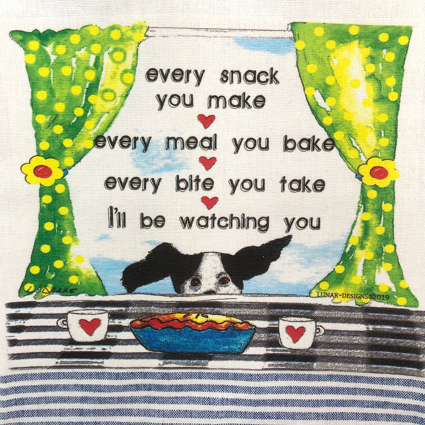 Lunar Designs Kitchen Towel #282 "Dog Snack"