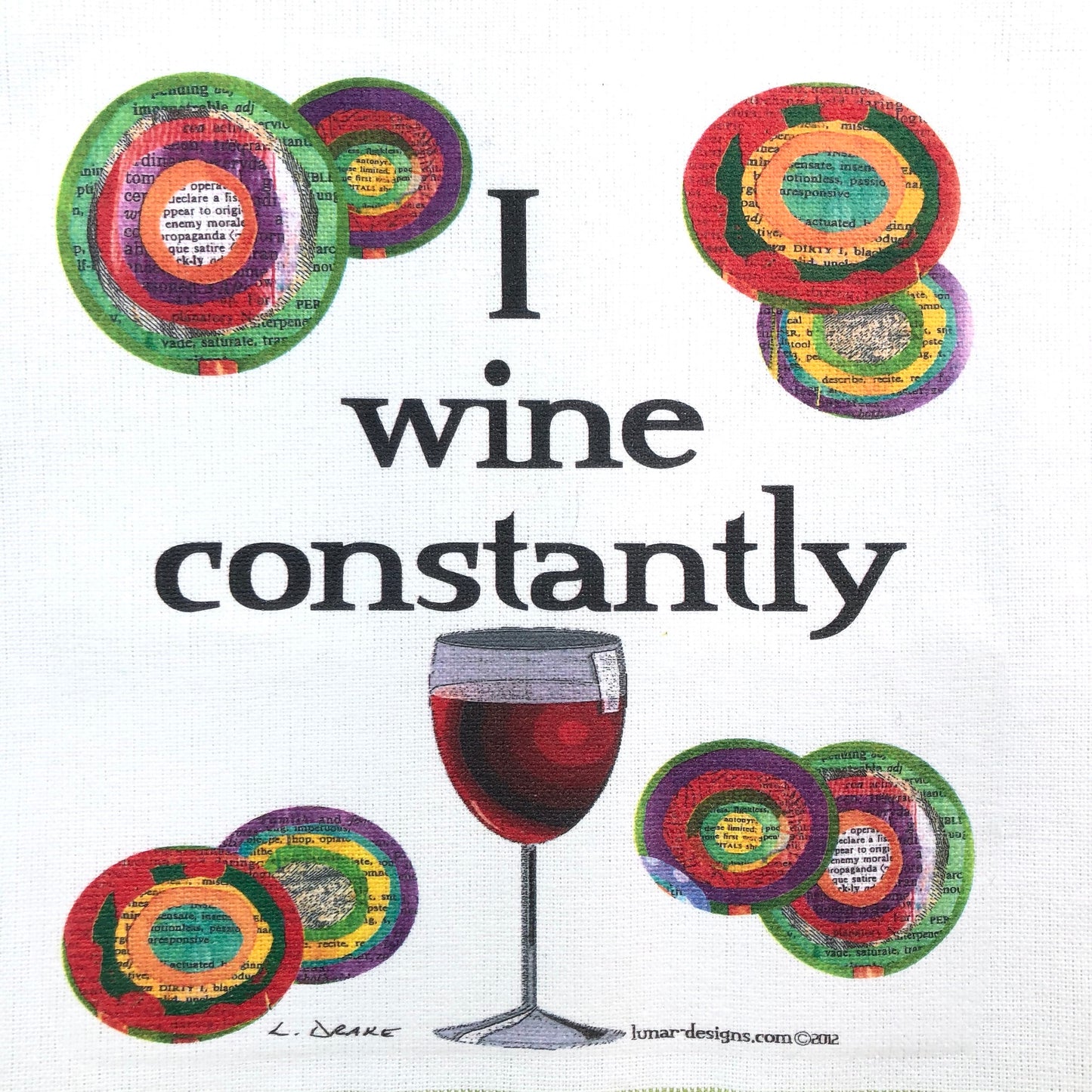 Lunar Designs Kitchen Towel #164 "Constant Wine"