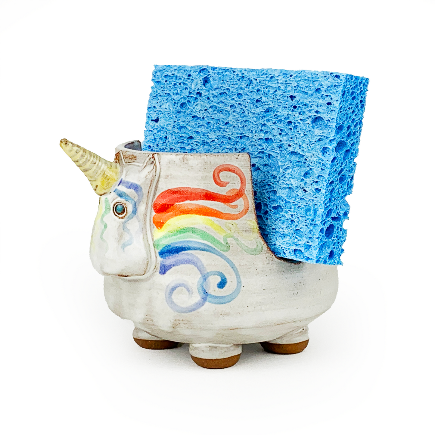 Mudworks Pottery Elwood Unicorn Sponge Holder