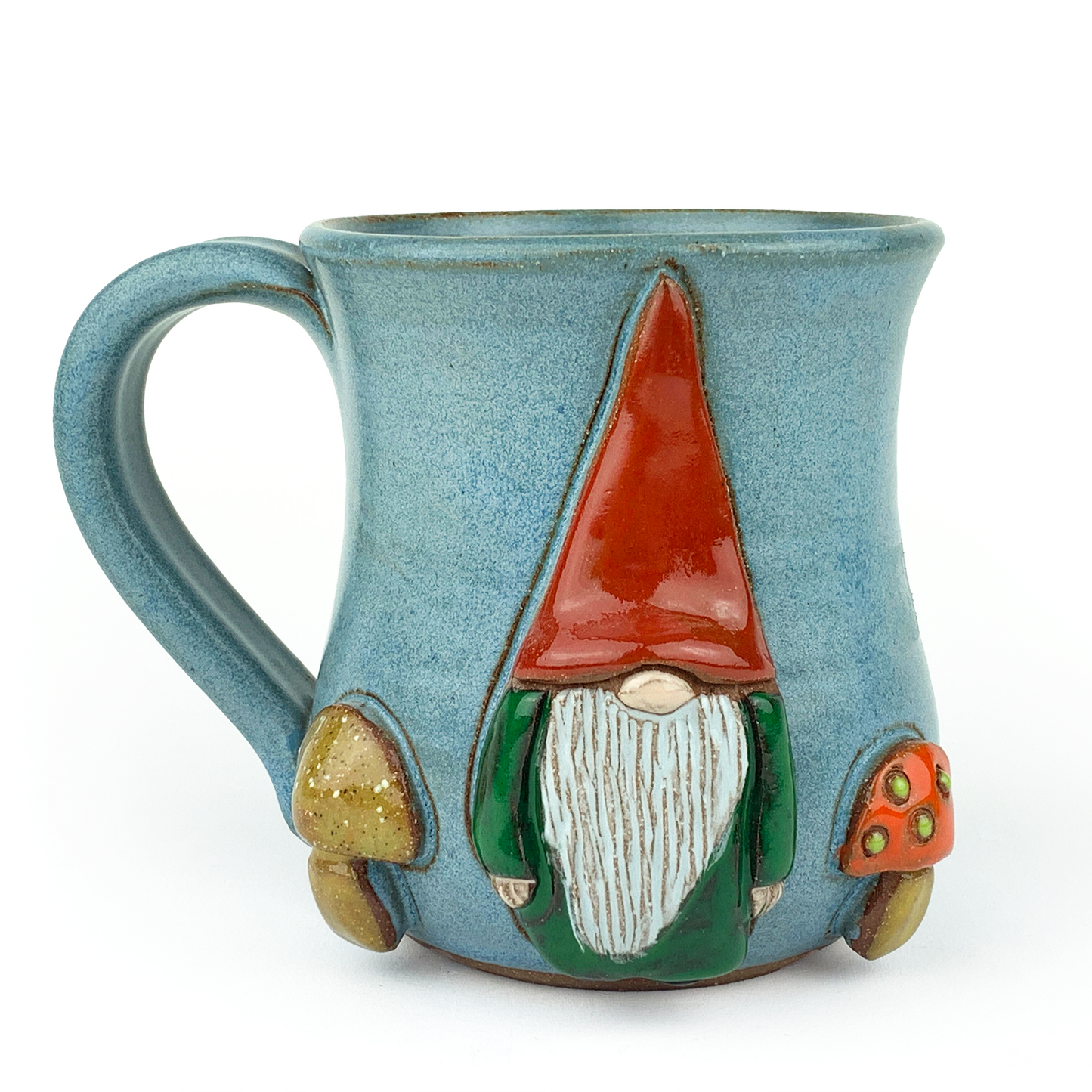 Mudworks Pottery Gnome and Mushrooms Mug