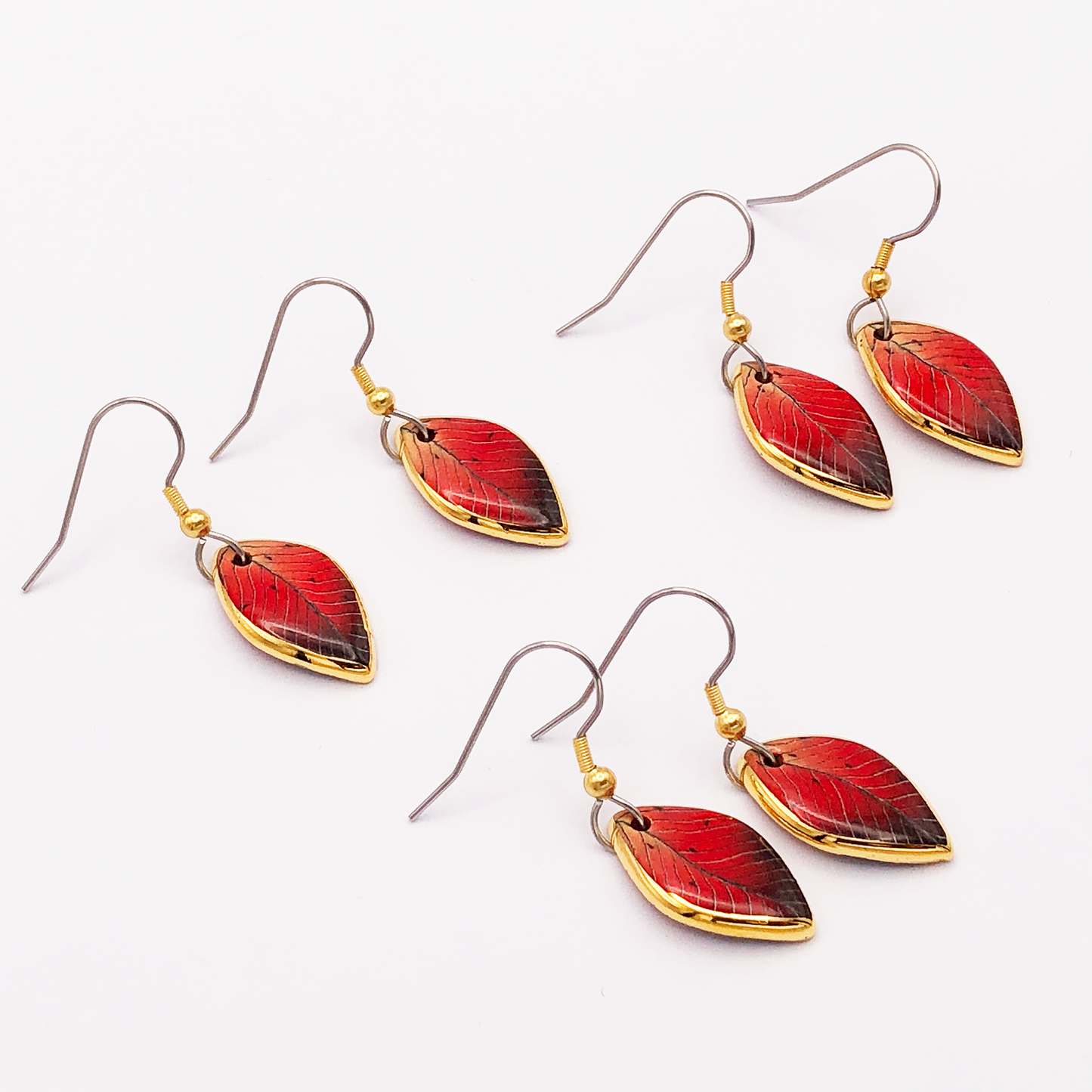 Daaman Porcelain Jewelry, Fall Leaf Small