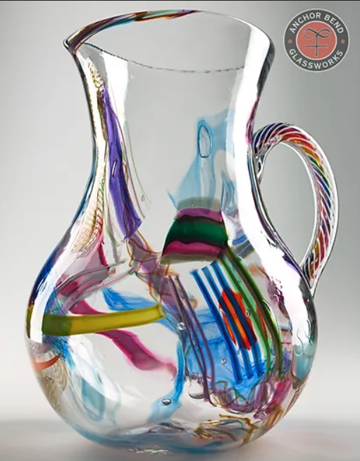 Anchorbend Glassworks Cane Fetti Pitcher