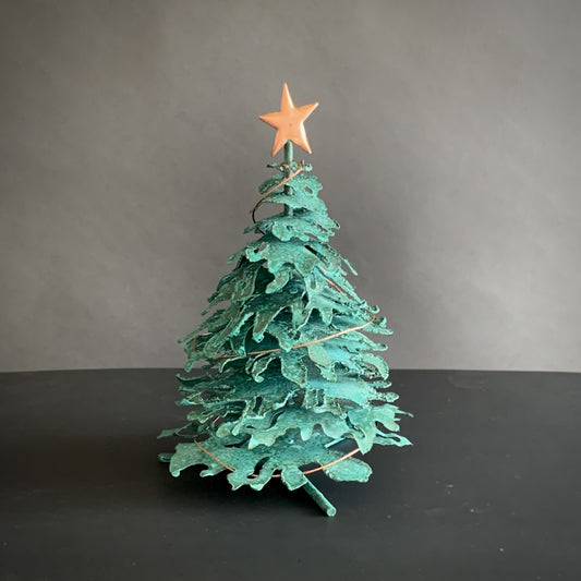 Andy Brinkley Studio 8" Copper Christmas Tree in Verdigris