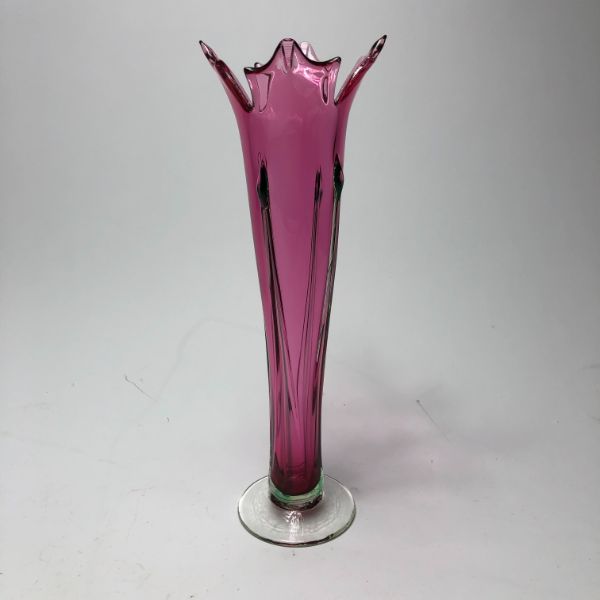 Callahan Mountain Flower Vase, Wine Red, Plain