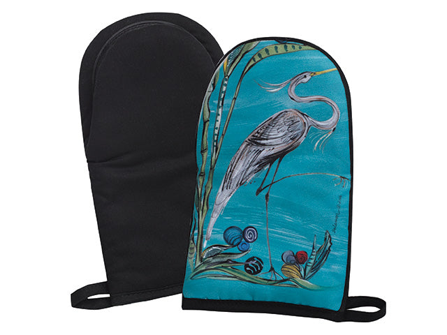 Clay Born Pottery & Textiles Oven Mitt Heron