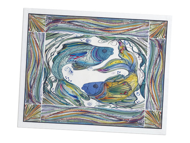 Clay Born Pottery & Textiles Placemat Fish