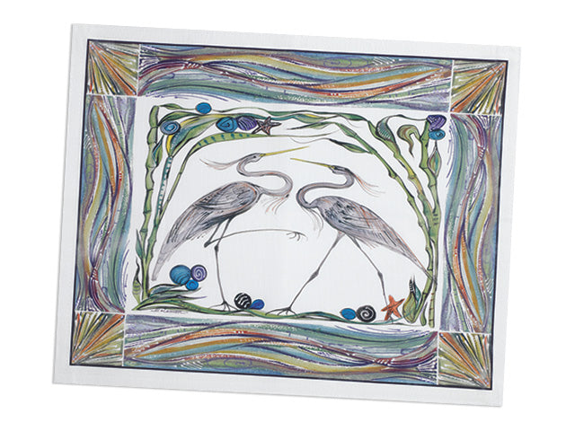 Clay Born Pottery & Textiles Placemat Heron