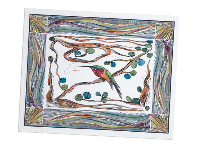 Clay Born Pottery & Textiles Placemat Hummingbird