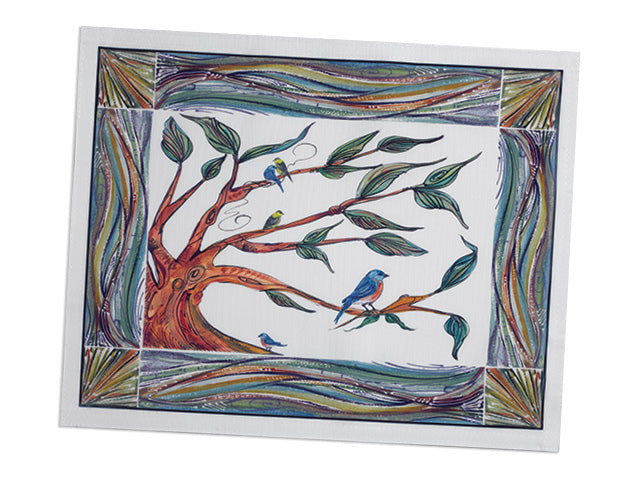 Clay Born Pottery & Textiles Placemat Tree + Bird