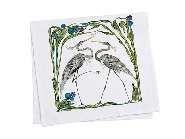 Clay Born Pottery & Textiles Tea Towel Heron