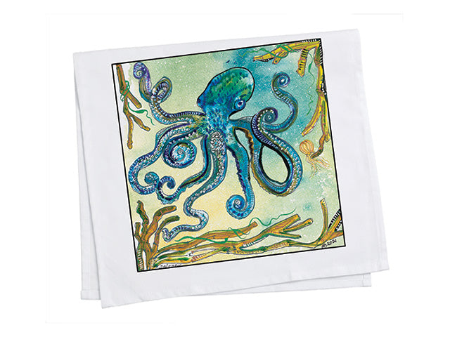 Clay Born Pottery & Textiles Tea Towel Octopus