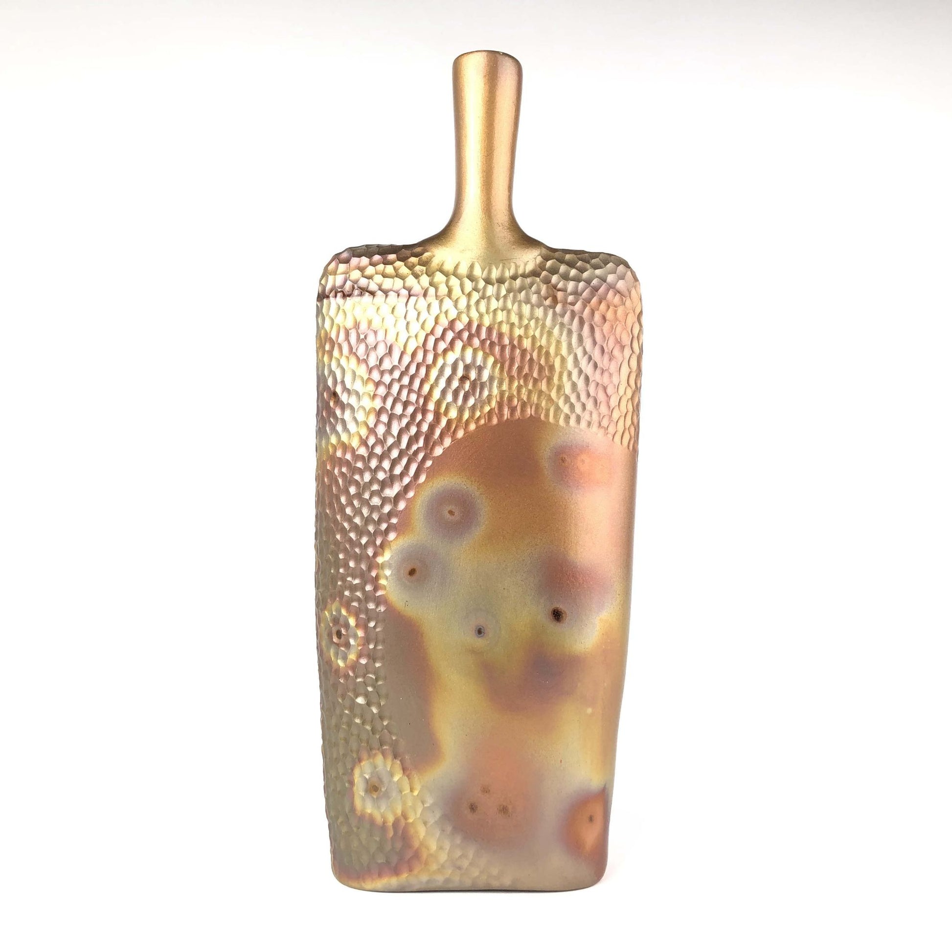 Cosmic Clay Tall Carved Flat Bottle