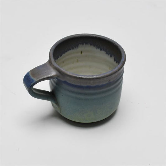 4" Mug Green and Lavendar