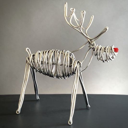 Drawn Metal Large Wire Reindeer