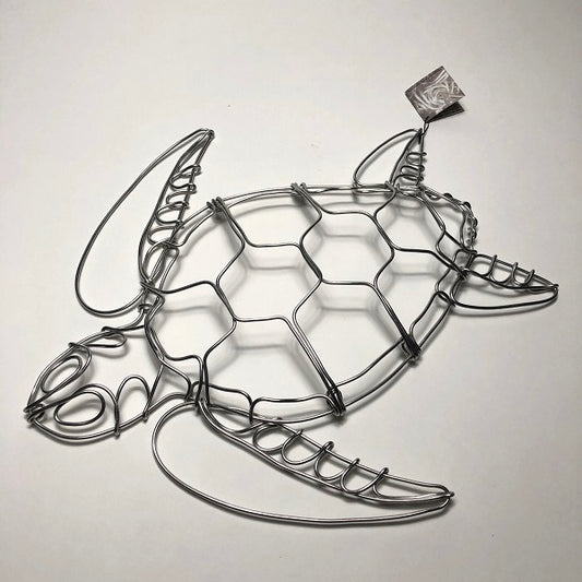 Drawn Metal Wire Sea Turtle