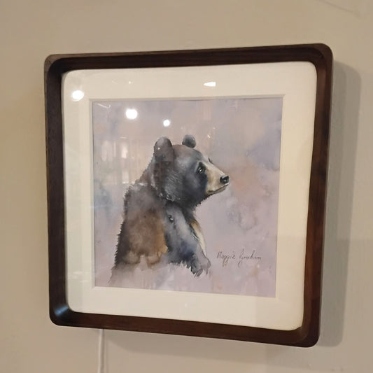 Maggie Graham "Bear" Framed Watercolor