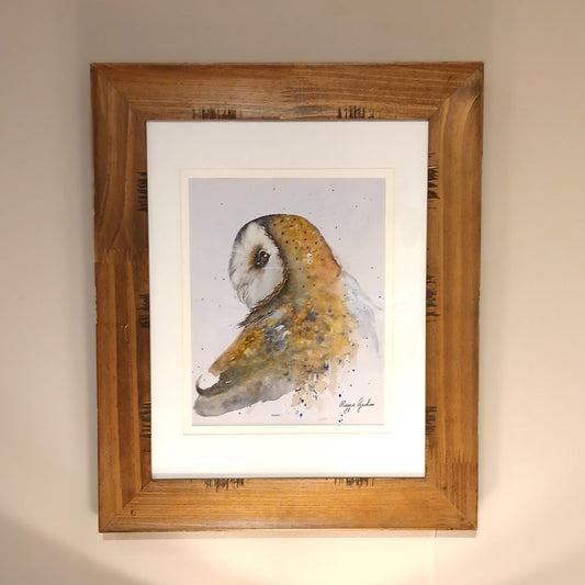 Maggie Graham "Barn Owl" Framed Watercolor