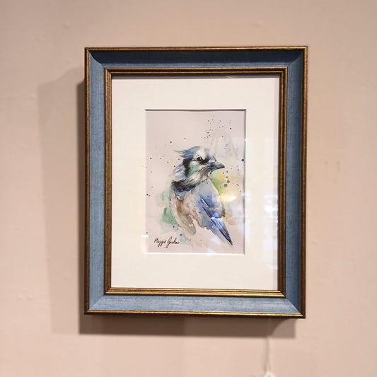 Maggie Graham "Blue Jay" Framed Watercolor