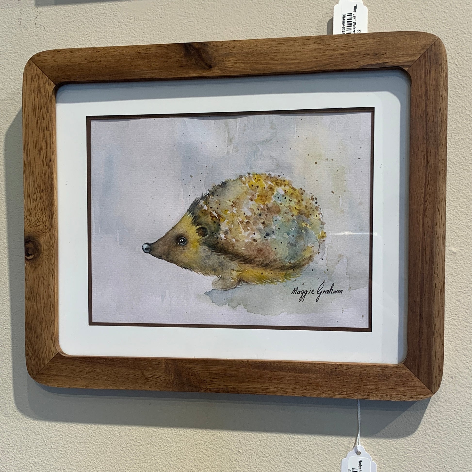 Maggie Graham "Hedgehog" Framed Watercolor