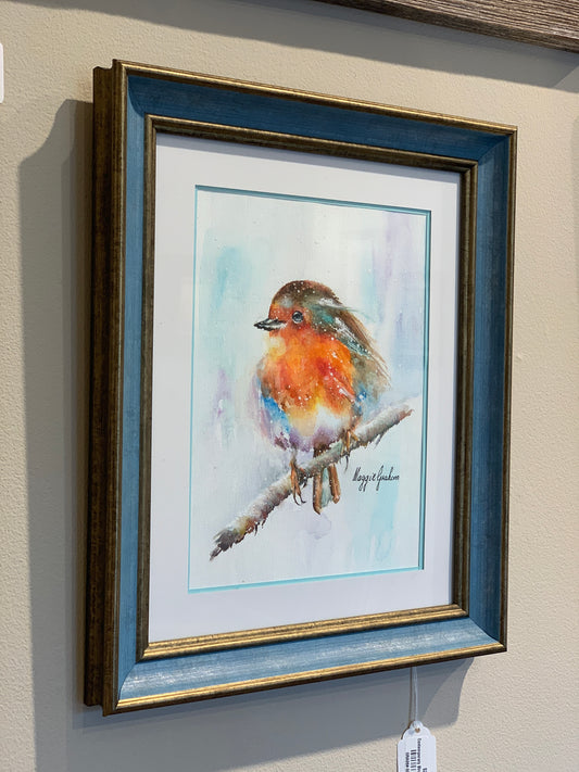 Maggie Graham "Contemporary Bird" Framed Watercolor