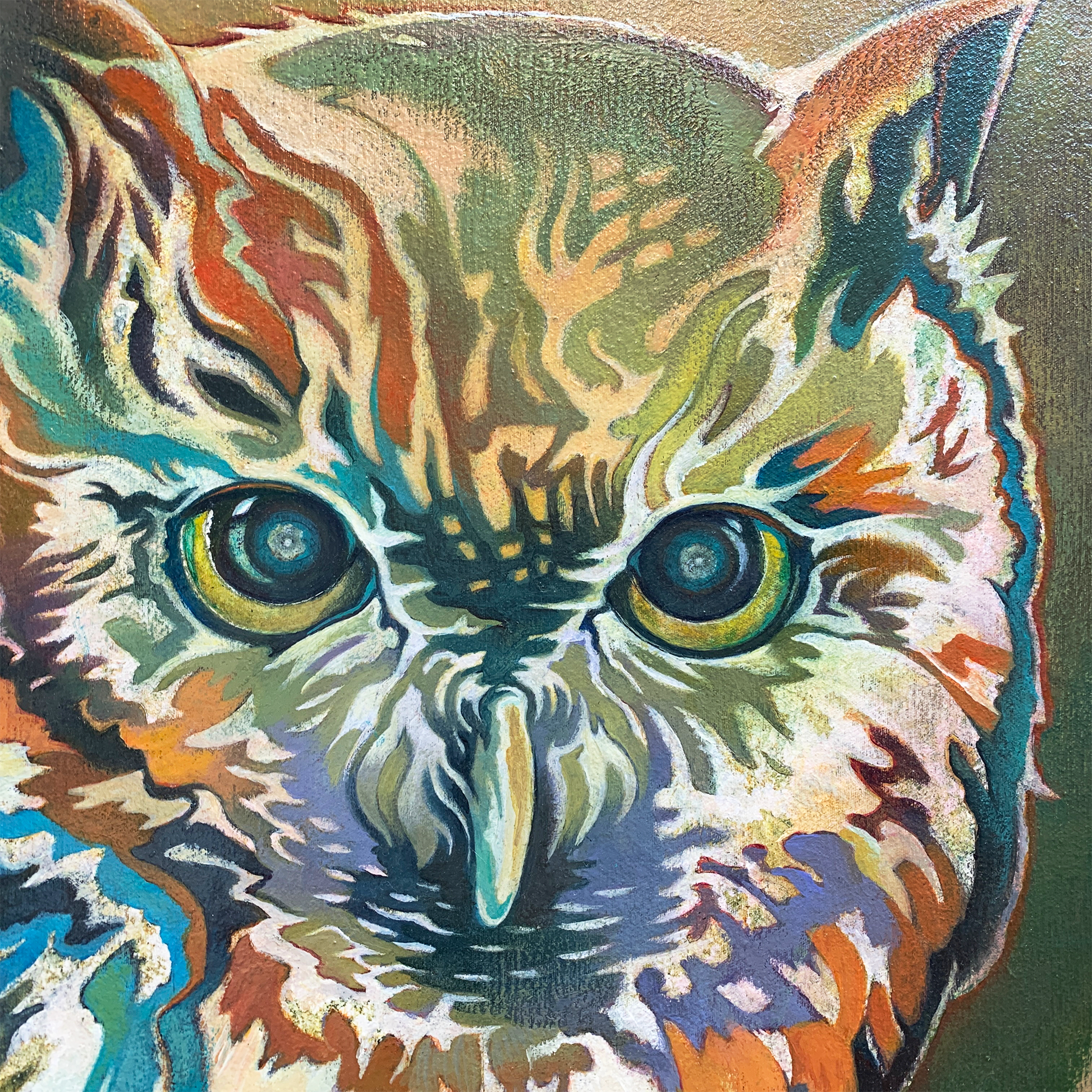 C. Shana Greger "Small Owl #5" Framed Painting