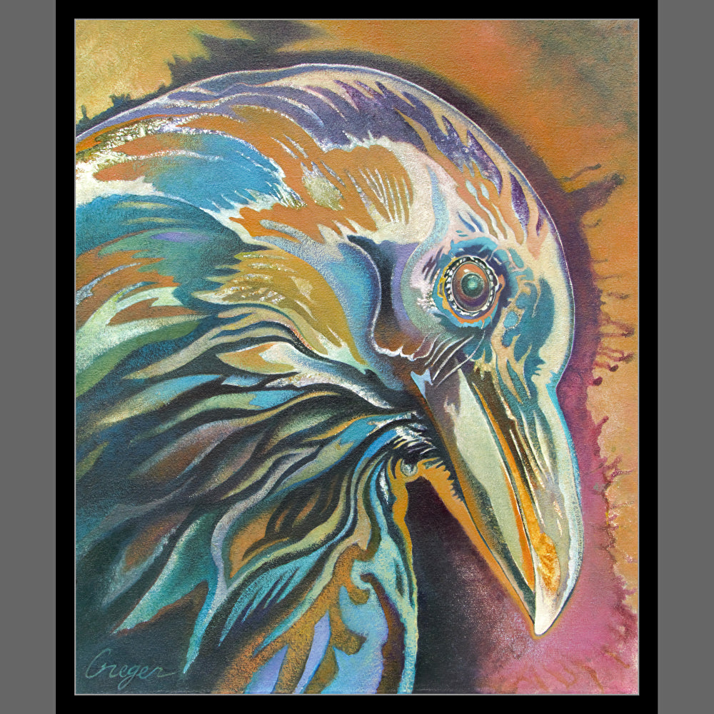 C. Shana Greger "Small Raven #3" Framed Painting