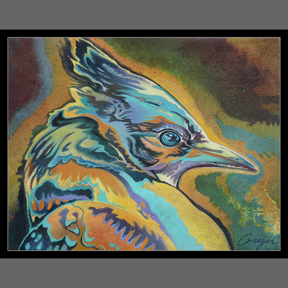 C. Shana Greger "Small Bluejay #1" Framed Painting