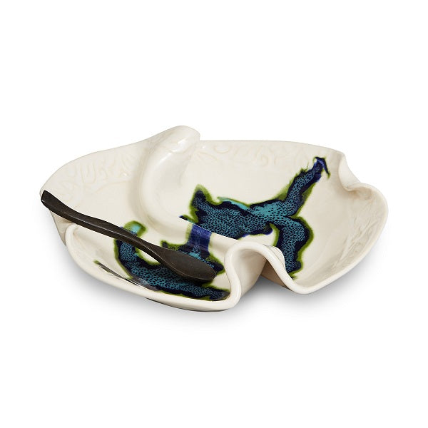 Condiment Dish 2-Sided(w Northern Lights