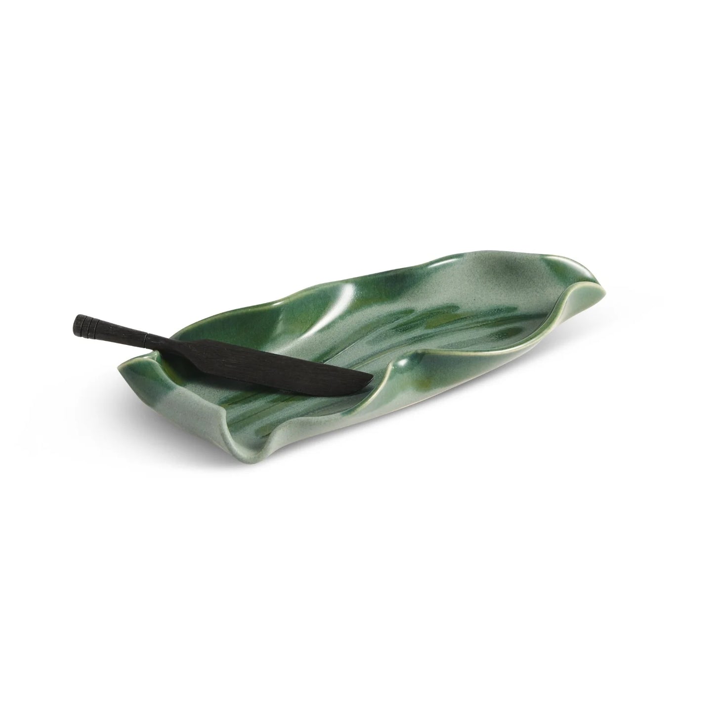 Stick Butter Dish (w/Rosewo Forest Green