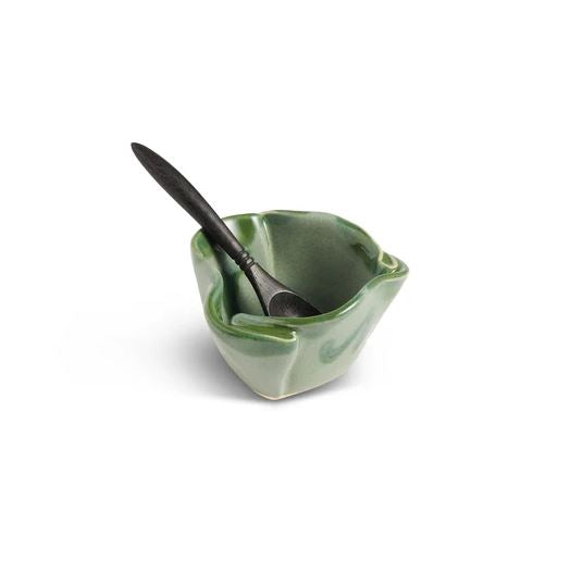 Tiny Pot (w/Tiny Spoon) Forest Green