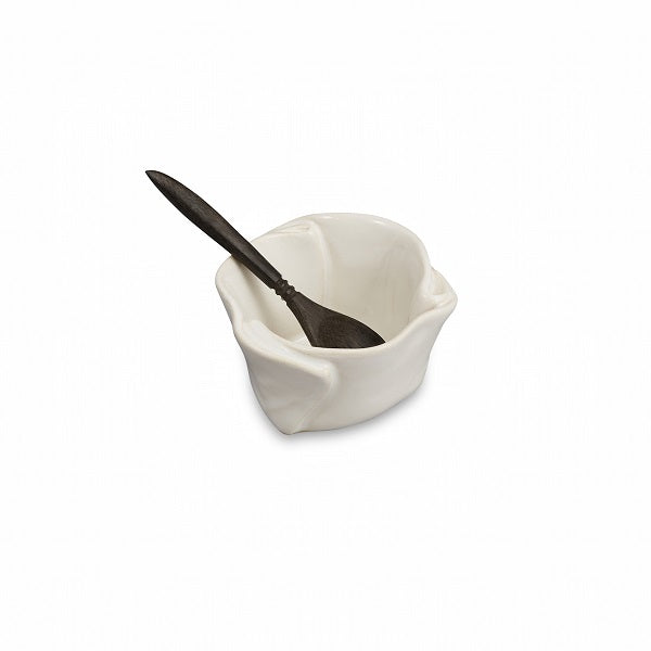 Tiny Pot (w/Tiny Spoon) Simply White