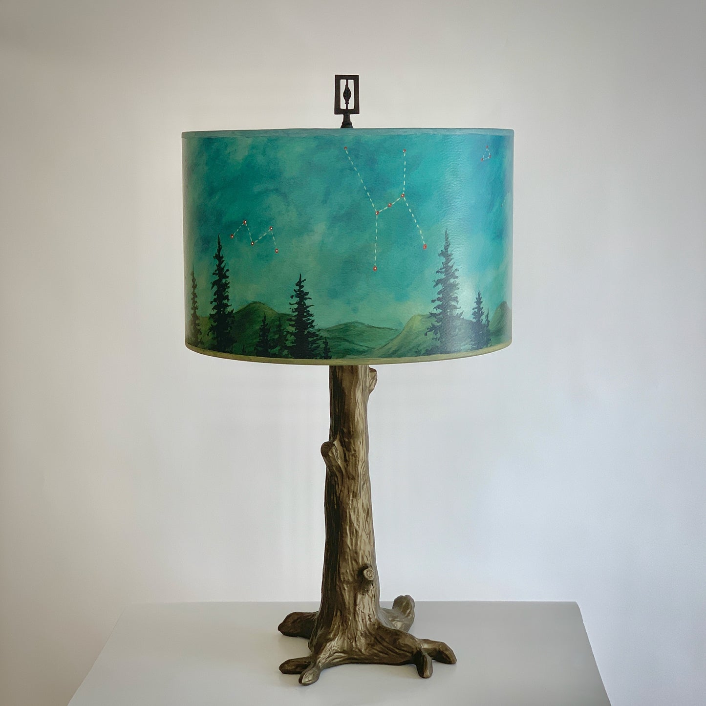 Janna Ugone Bronze Tree Drum Lamp