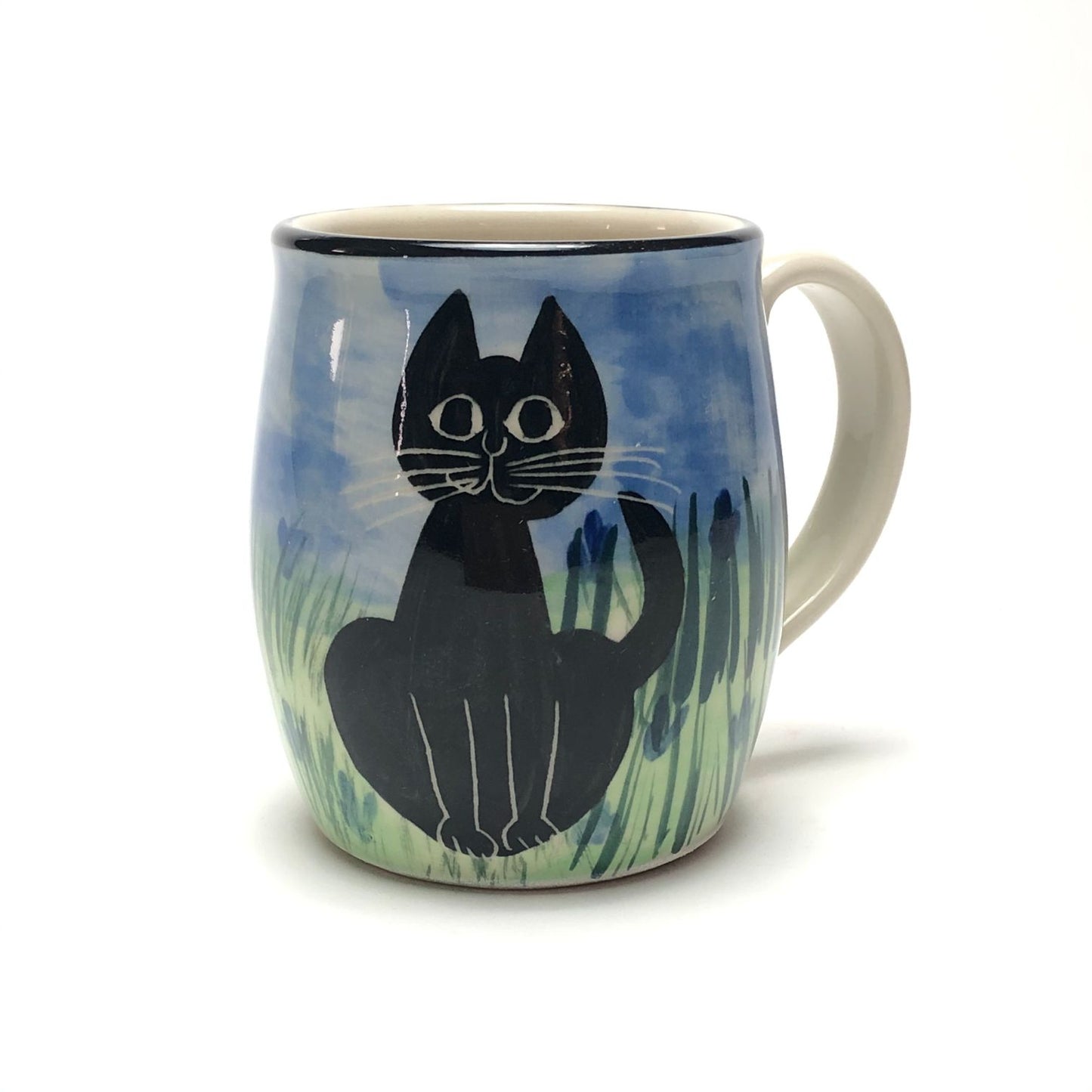 Mug, Cat Sitting Black