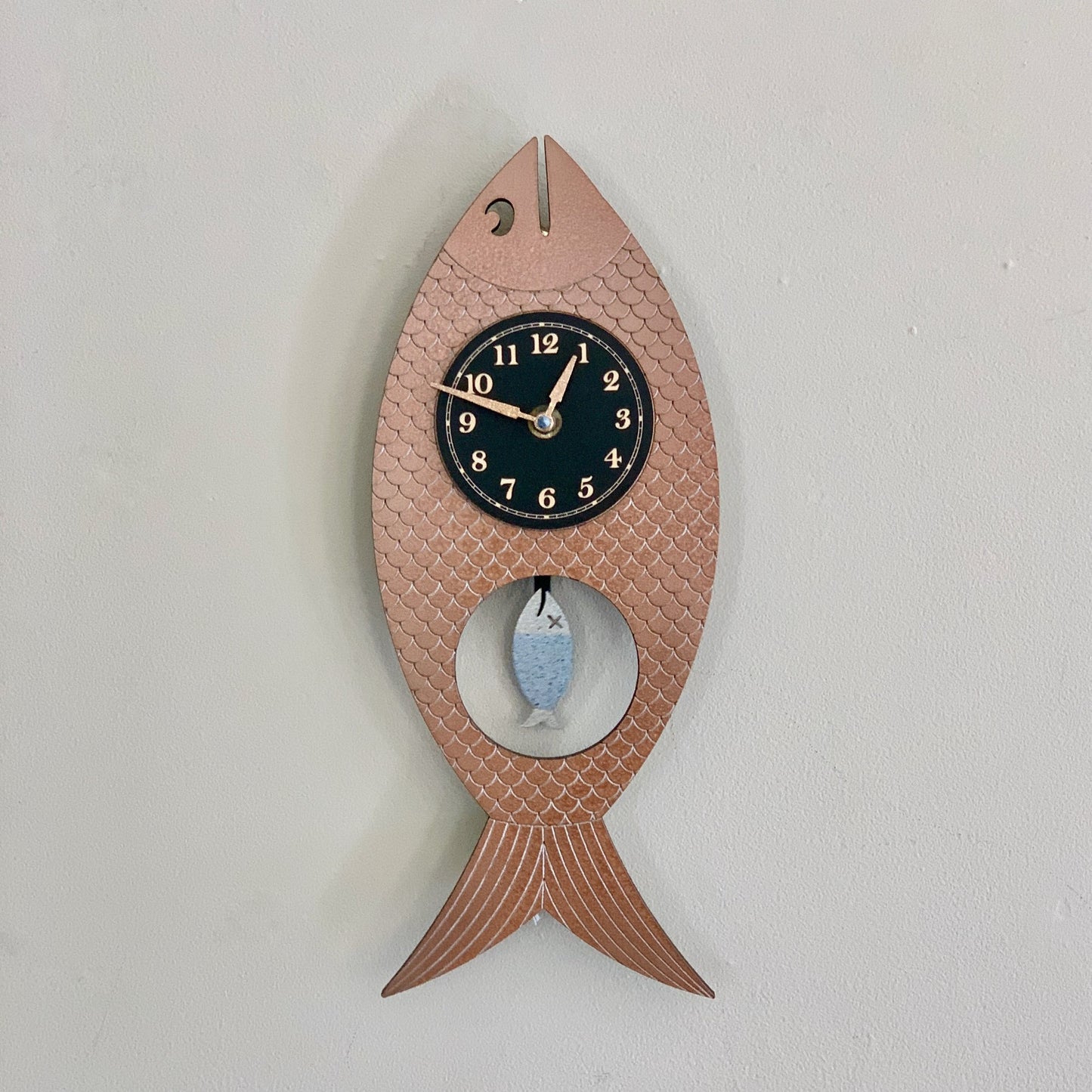 Leonie Lacouette Wanda Fish Clock in Copper