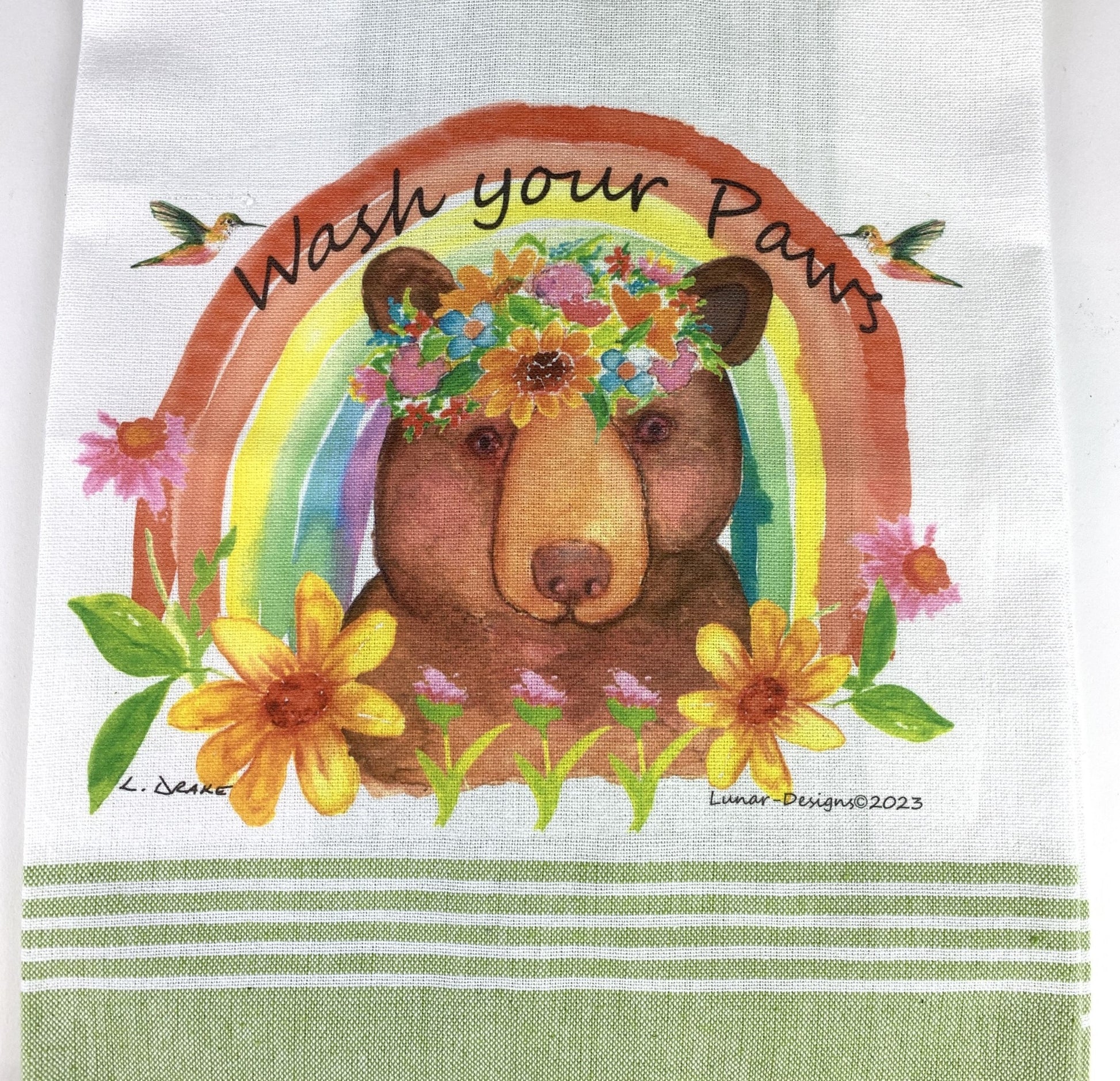 Lunar Designs Kitchen Towel #305 Bear Paws