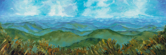 Joy Moser "Blue Ridge Panoramic #4" Oil Painting