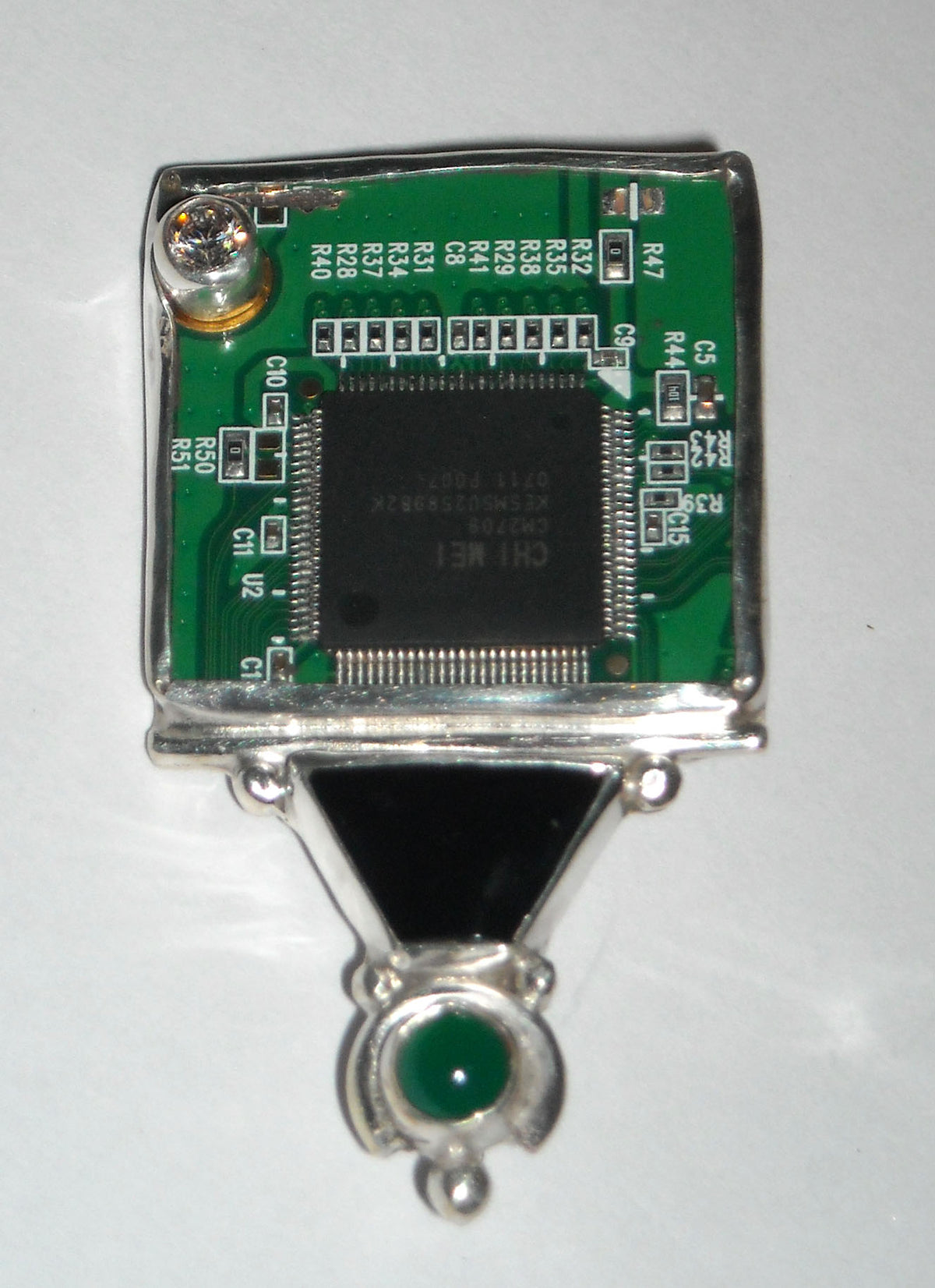 Katherine Palmer Sterling Silver Computer Circuit Pin