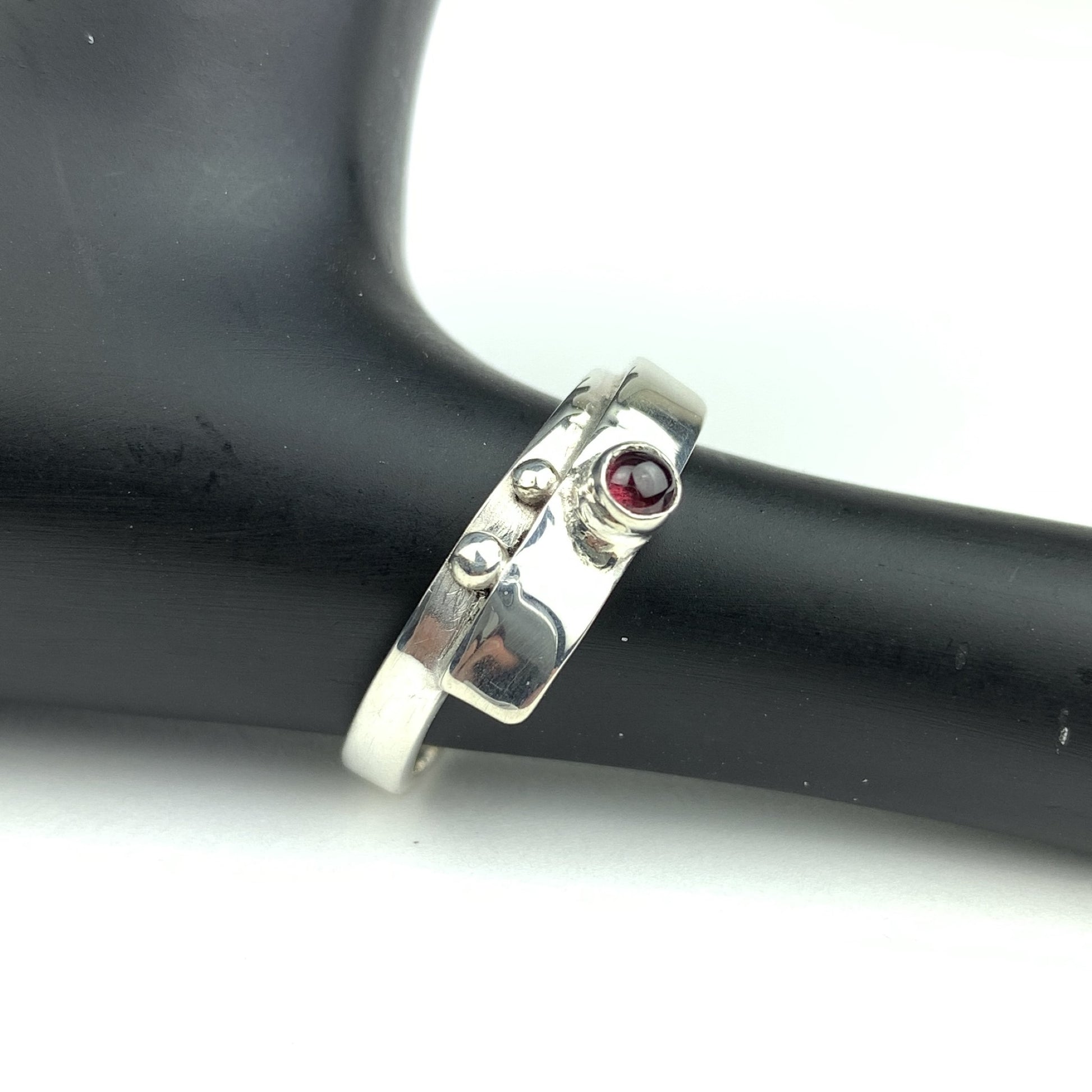 Katherine Palmer Garnet and Sterling Silver Ring