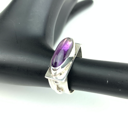 Katherine Palmer Amethyst and Sterling Silver Ring