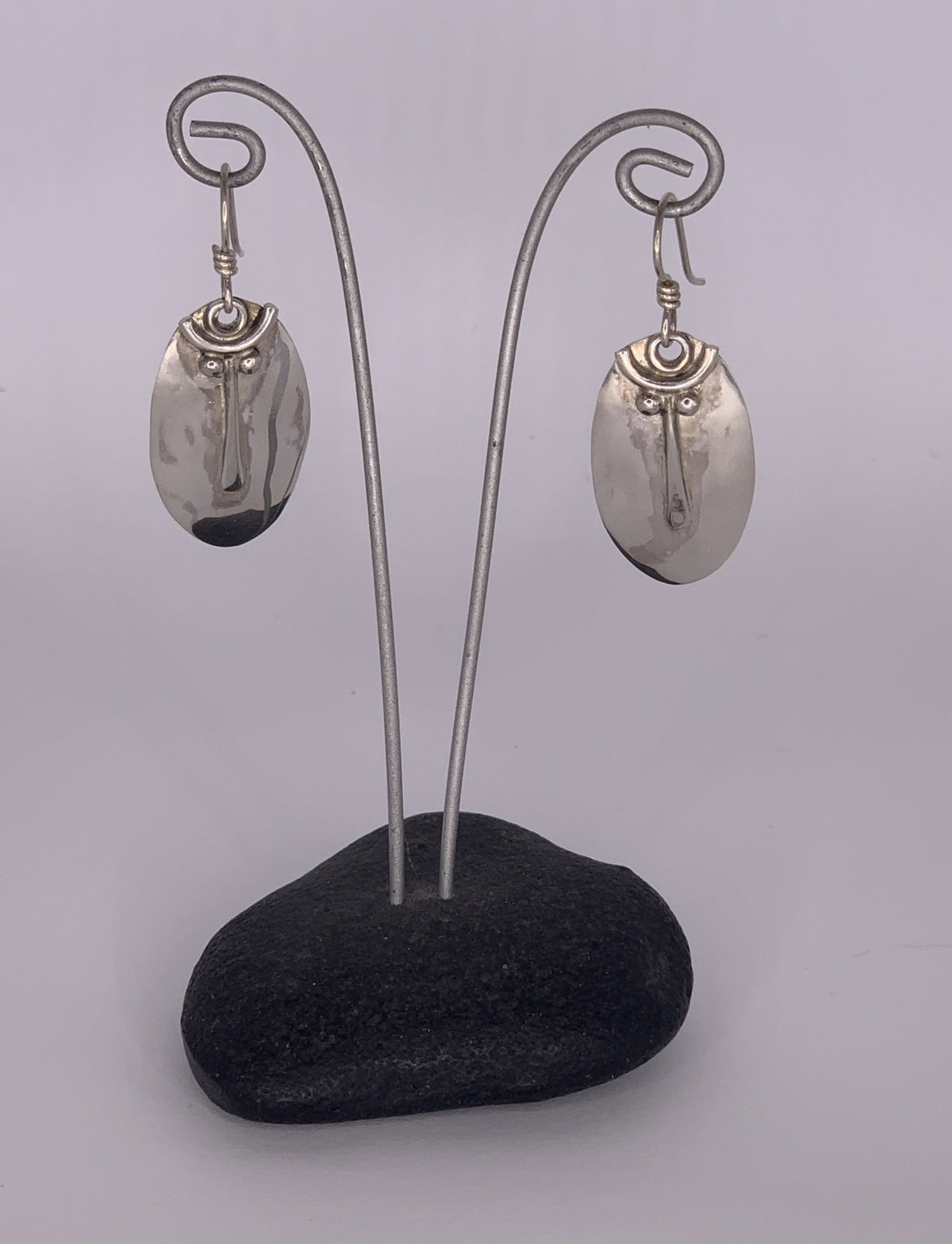 Katherine Palmer Sterling Silver Oval Earrings